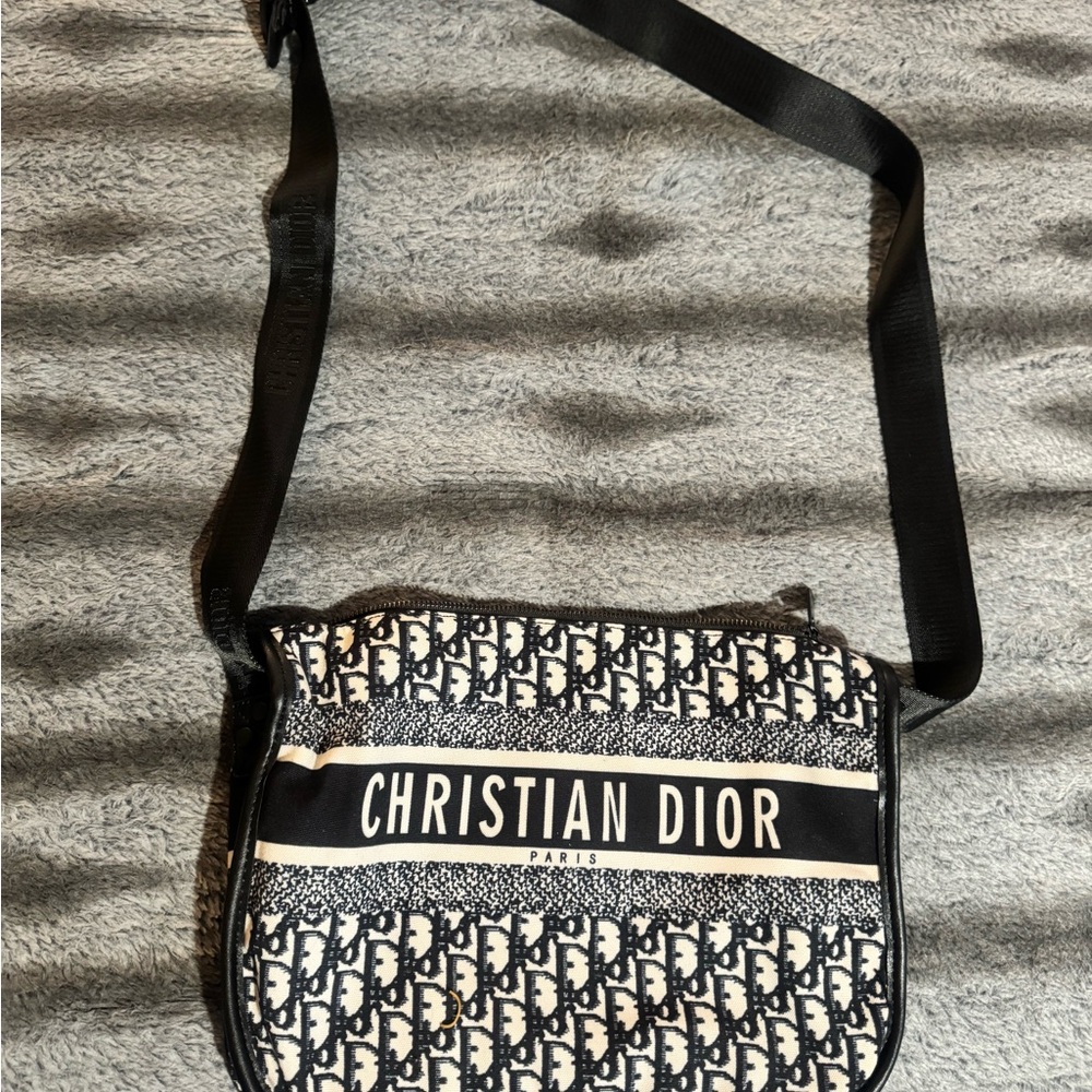 Christian Dior Black and White Crossbody Bag